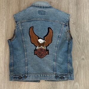 Vintage Levi’s Harley-Davidson Blue Denim Vest